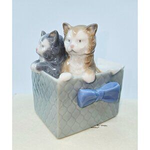Lladro Nao Porcelain Cats In Gift Box Figurine Handmade In Spain 1988